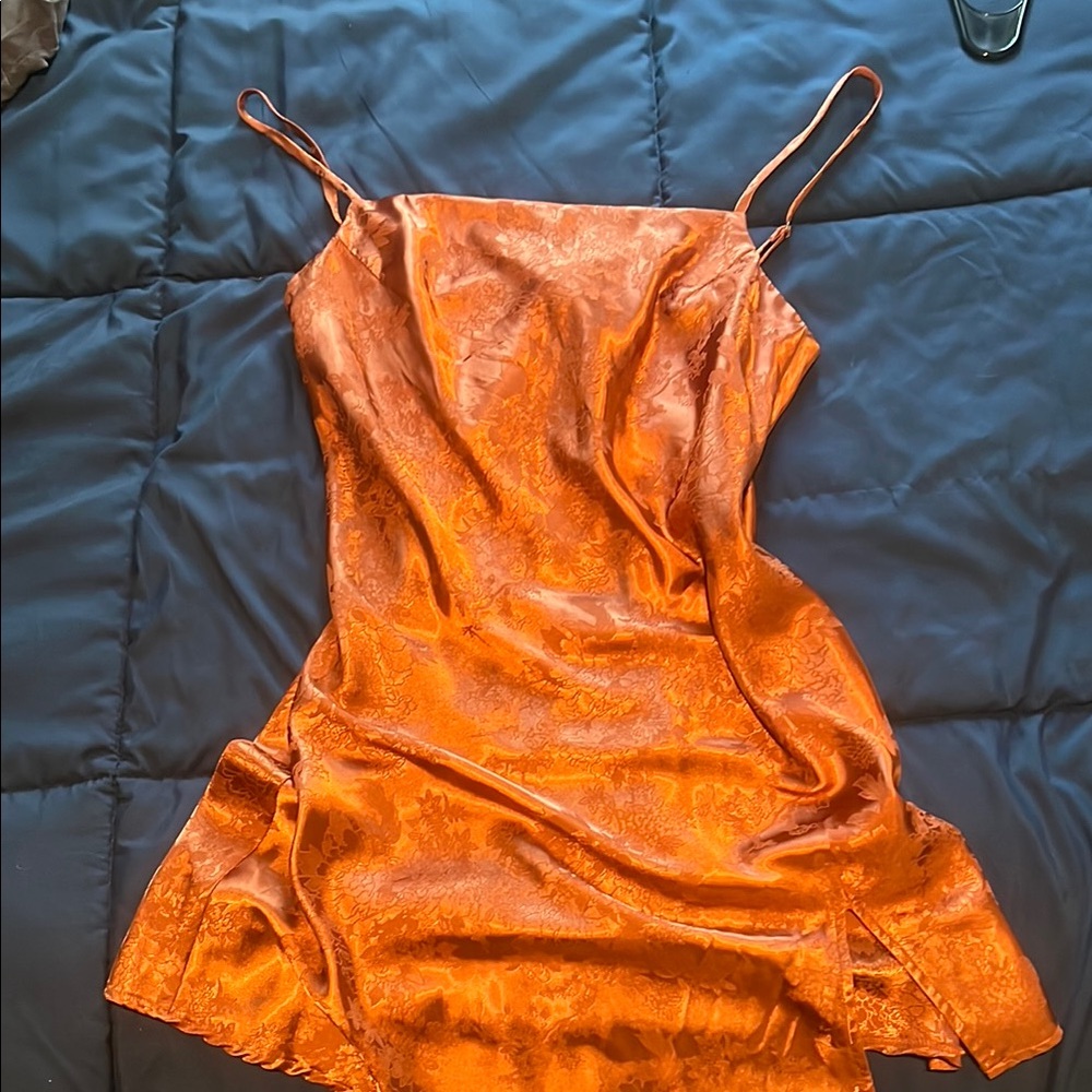 Princess Polly Burnt Orange Floral Slip Dress